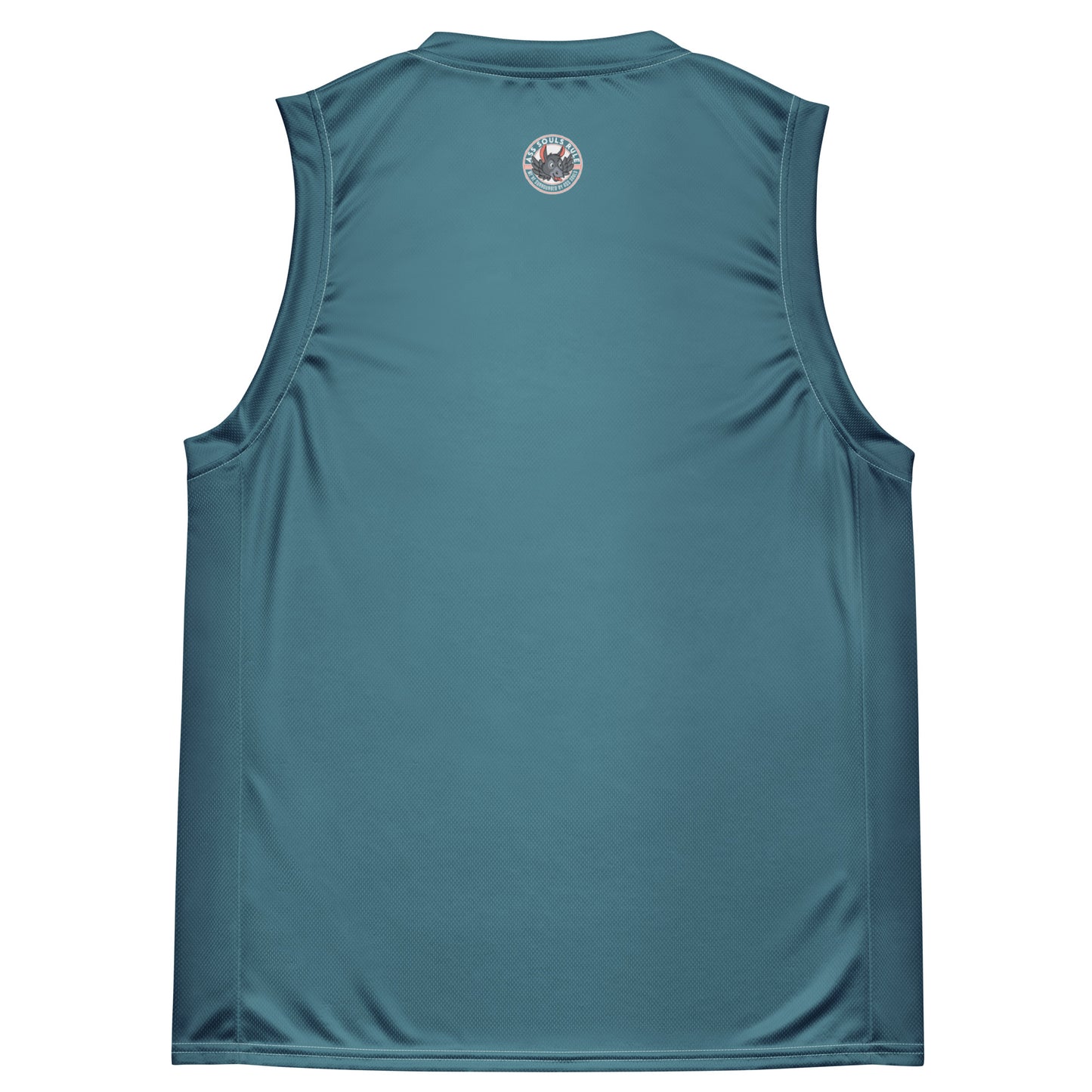Logo of ASR recycled unisex basketball jersey - teal