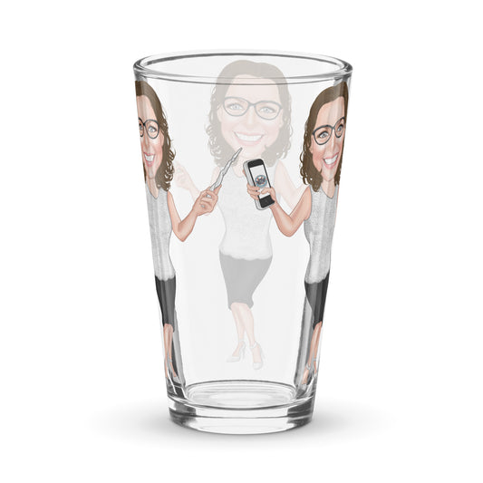 Atlas Scribe shaker pint glass