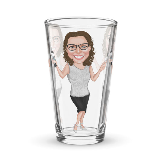 Atlas Scribe shaker pint glass