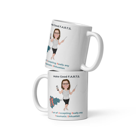 Make Good F.A.R.T.S. Atlas white glossy mug