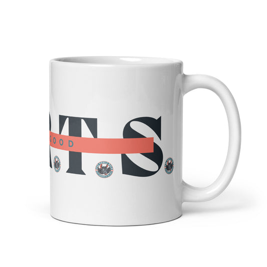 Make Good F.A.R.T.S. dark gray white glossy mug