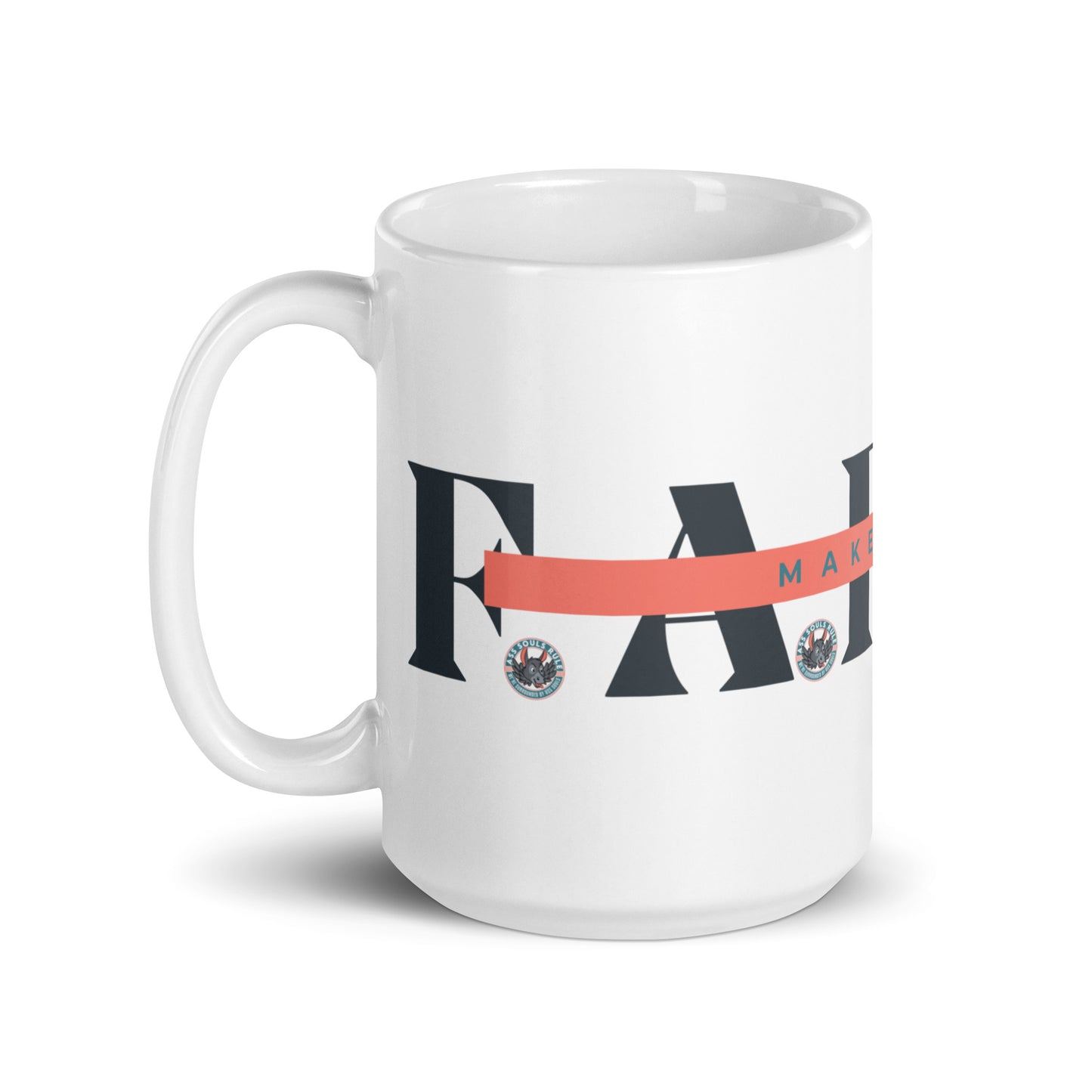 Make Good F.A.R.T.S. dark gray white glossy mug