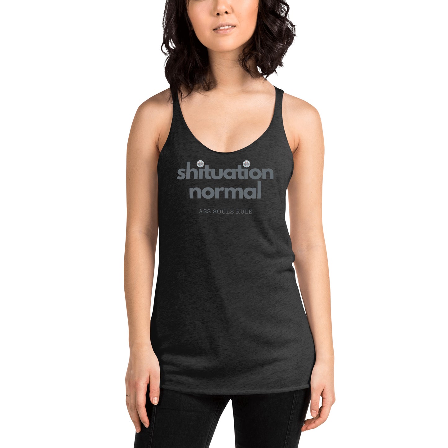Shituational Normal women's racerback tank